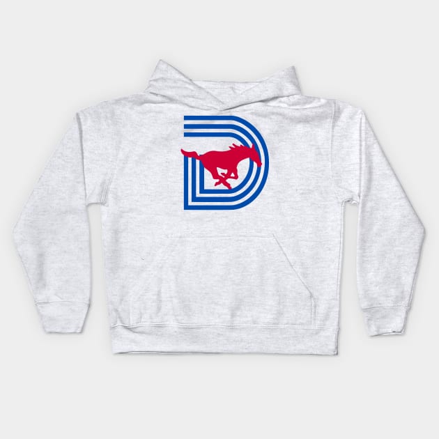 SMU Triple D Logo Kids Hoodie by one-broke-kid